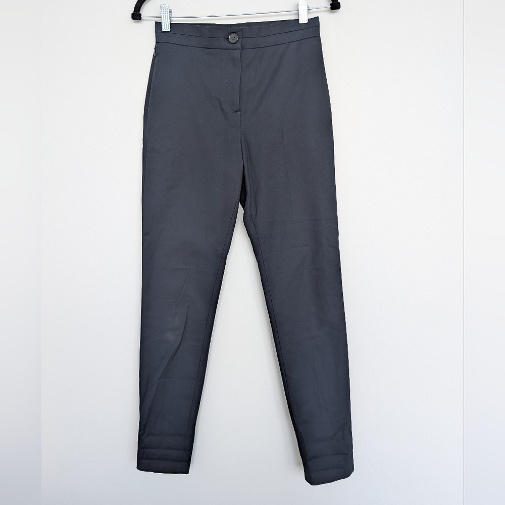COS Professional Elegant Cotton Blend Navy Dress Pants Taper Ankle Sz 2